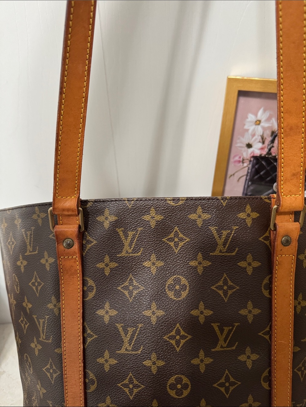 Louis Vuitton Monogram shopper Tote with Vachetta Leather Straps with COA - Picture 6 of 16